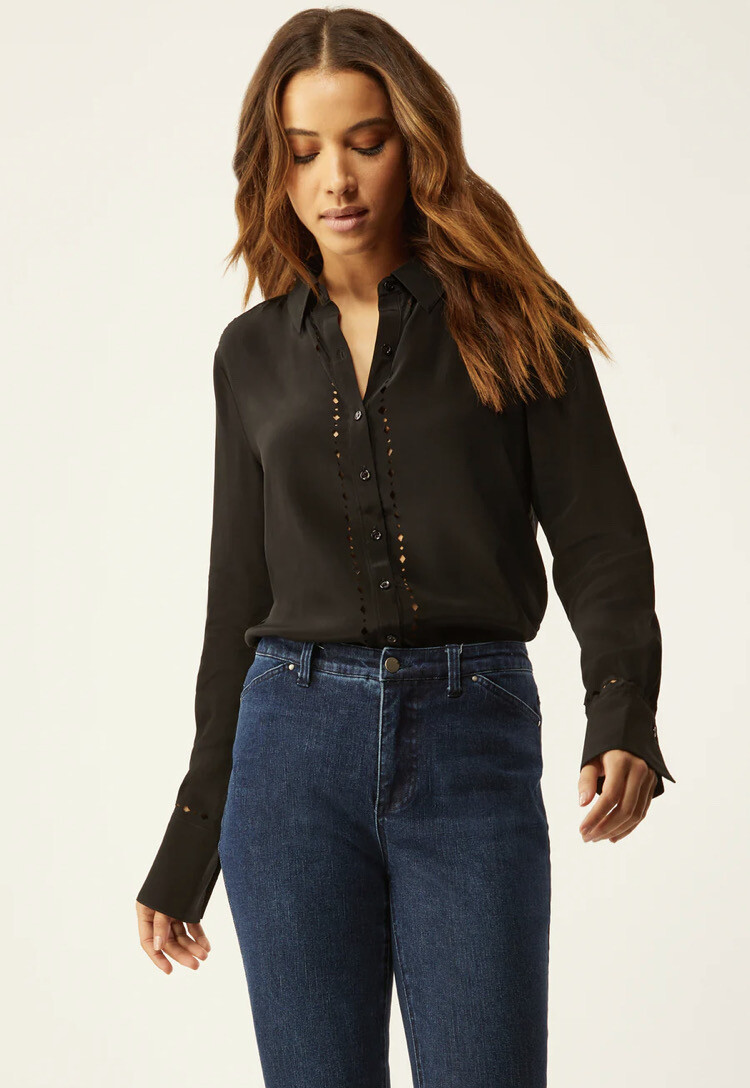 Laser Cut Silk Shirt