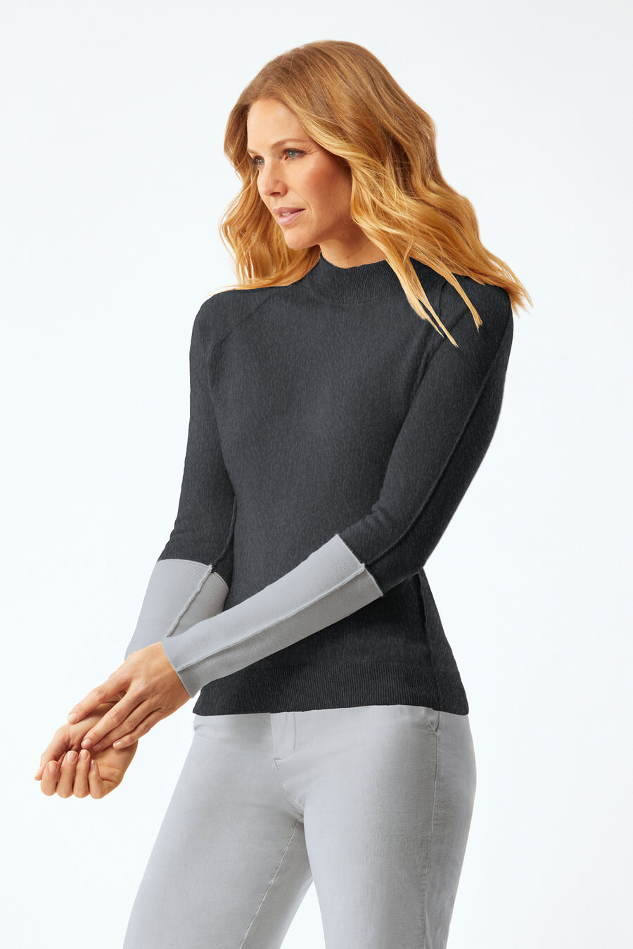 Raglan Sleeve Color block Sweater