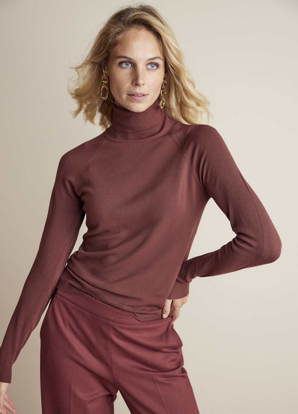 Relaxed Polo Neck Jumper