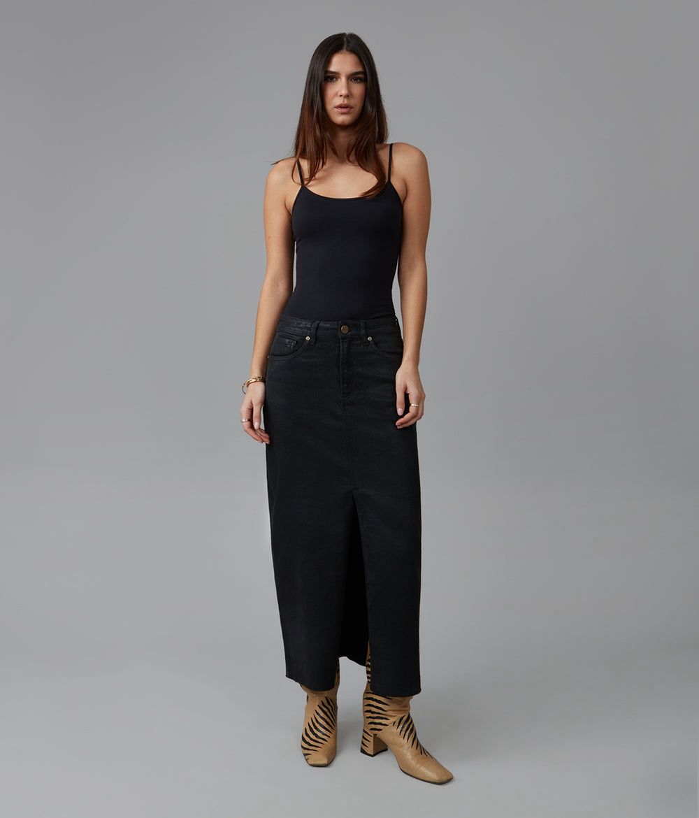 Halston Coated Skirt