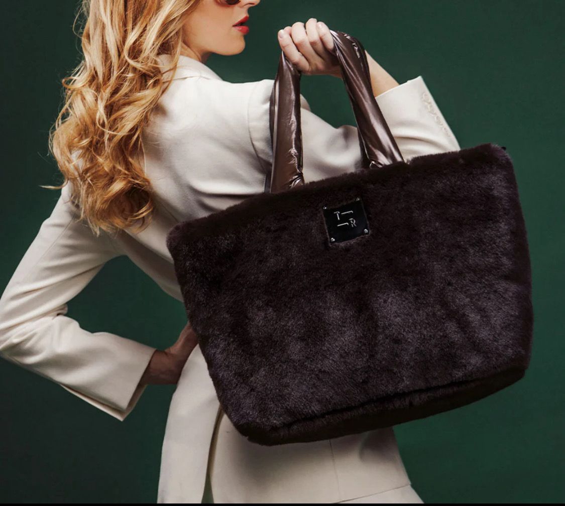 Duplex Reversible Faux Fur Tote