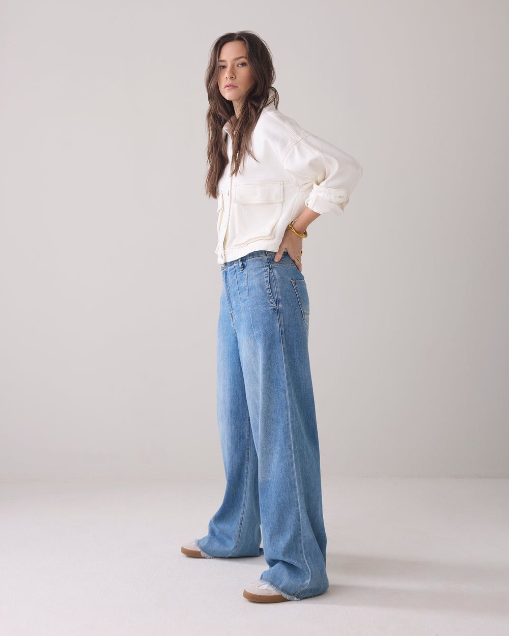 Denim Palazzo Trousers