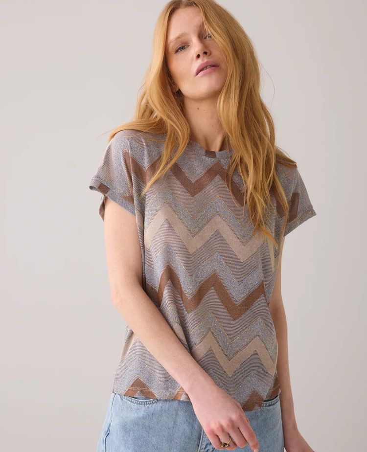Top With Zigzag Print