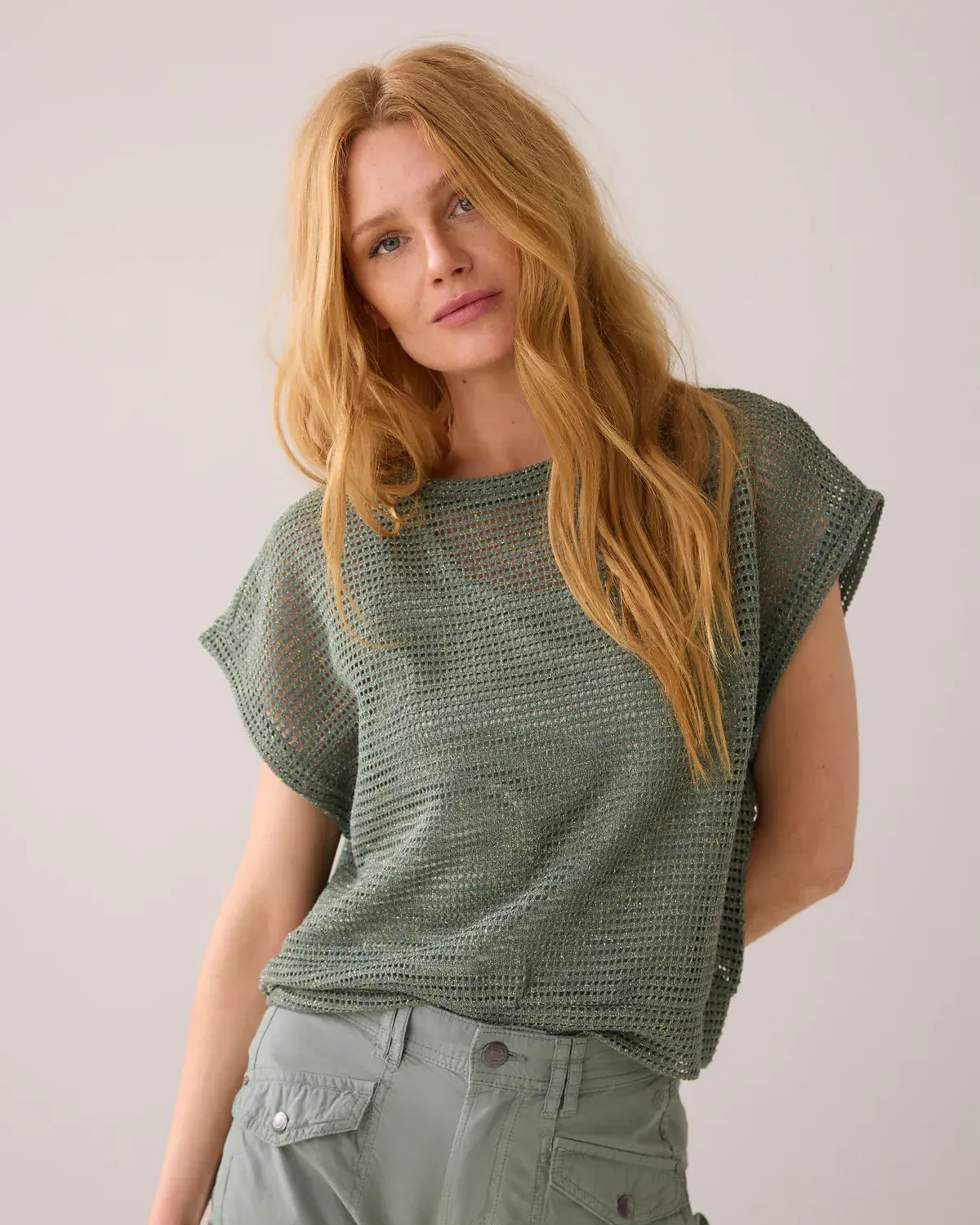 Open-Knit Blouse