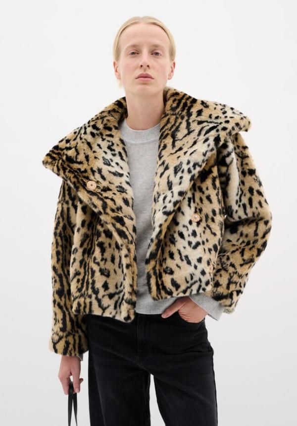 Leopard Faux Fur Jacket