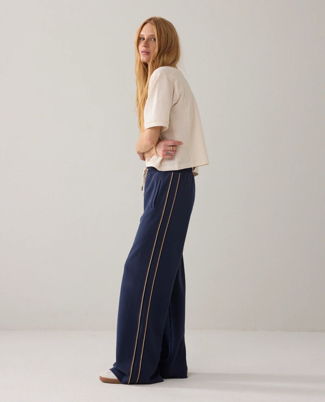 Pinstripe Scuba Trousers Pinstripe Scuba Trousers