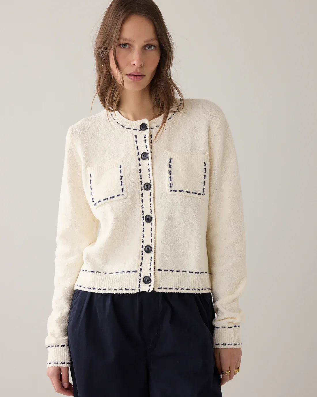 Buckle Cotton Cardigan