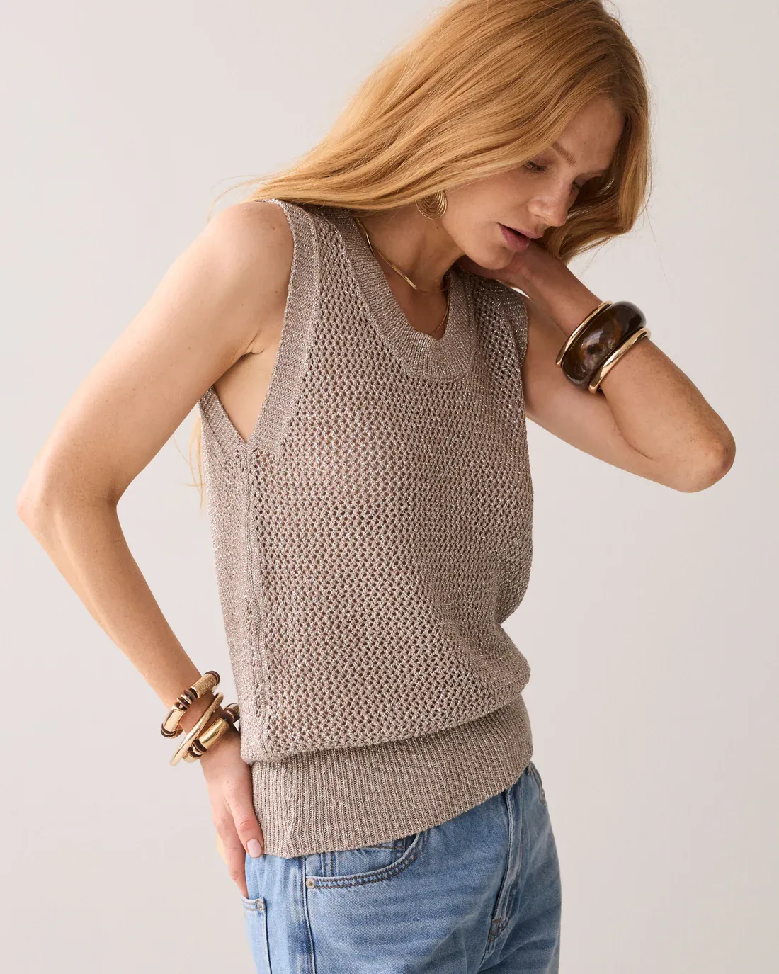 Lurex Sleevless Top Lurex Sleevless Top