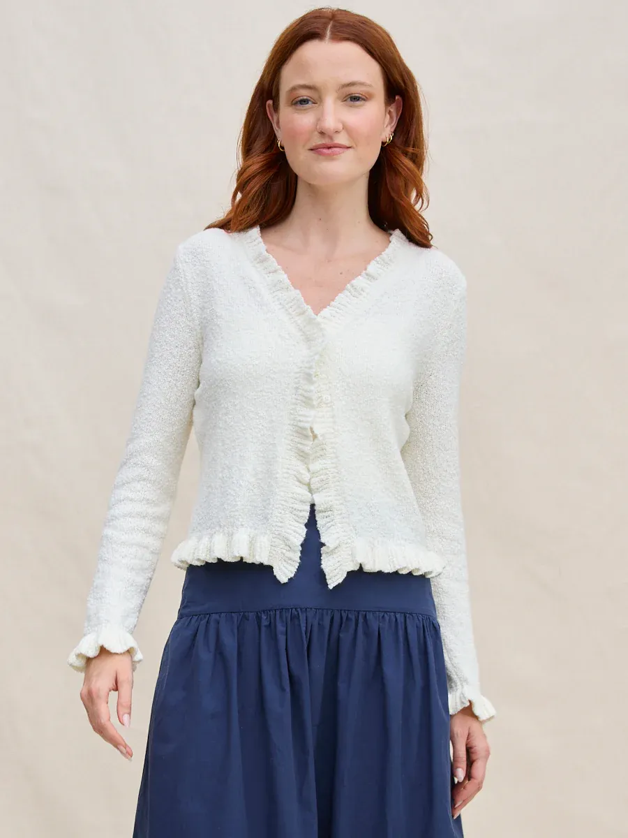 Ruffle Cotton Cardigan Ruffle Cotton Cardigan