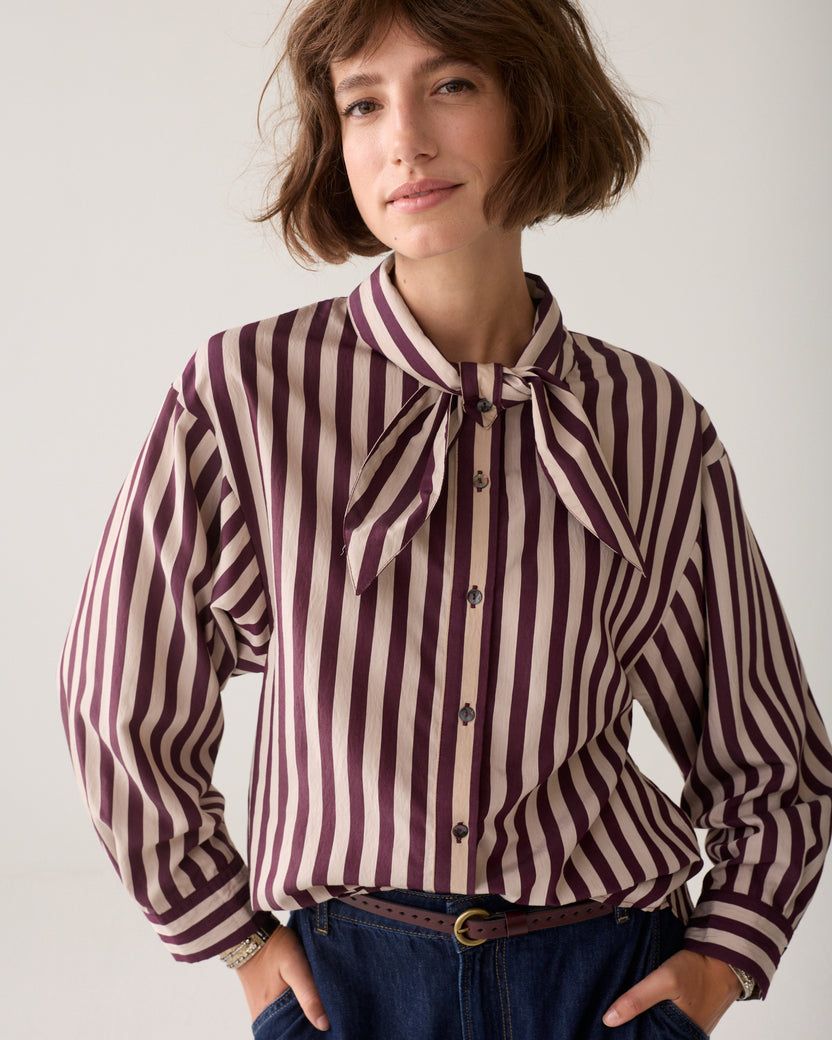 Bow Tie Strip Shirt Bow Tie Strip Shirt