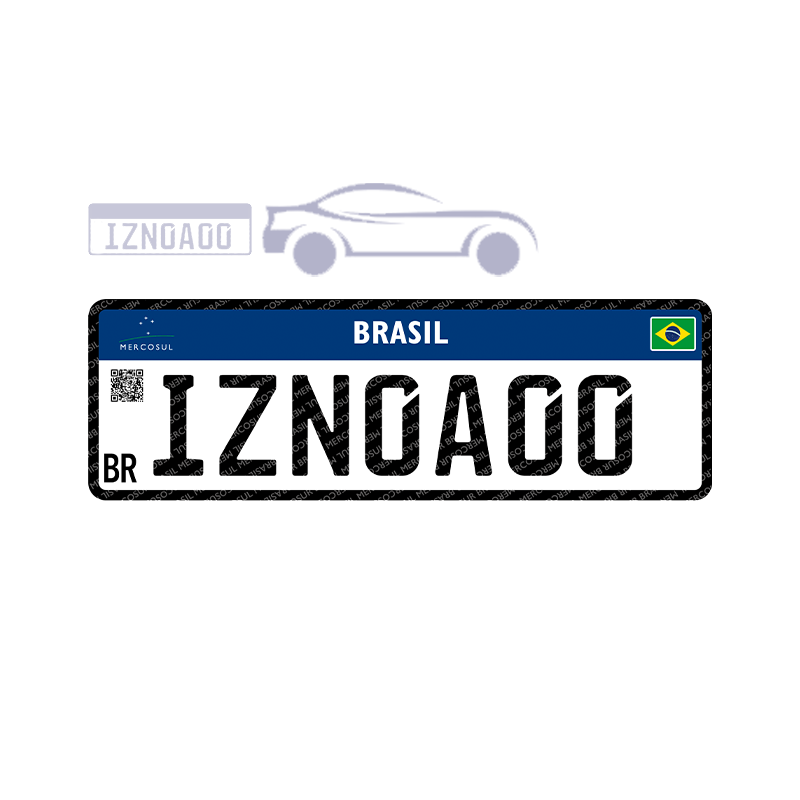 Placa de Automóvel - Traseira