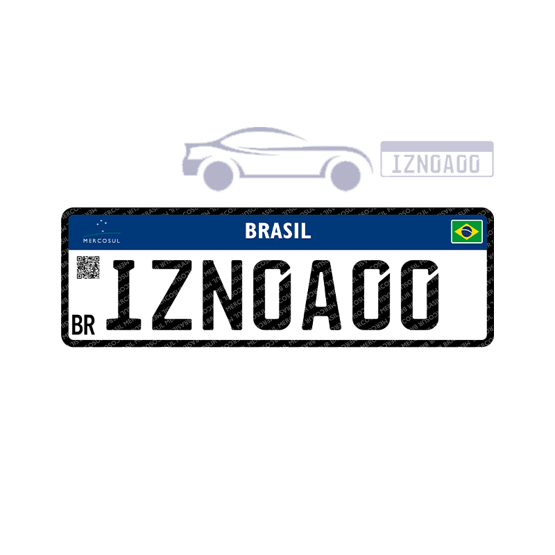Placa de Automóvel - Dianteira