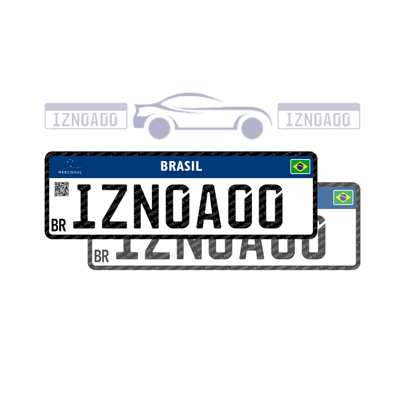Placa de Automóvel - Par