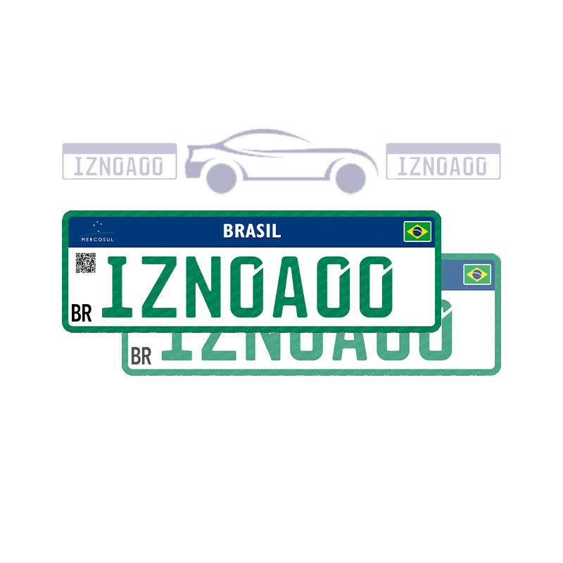 Placa de Automóvel - Par, Categoria: Especial