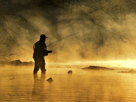 Fisherman Silhouette 18x24 Fisherman Silhouette 18x24