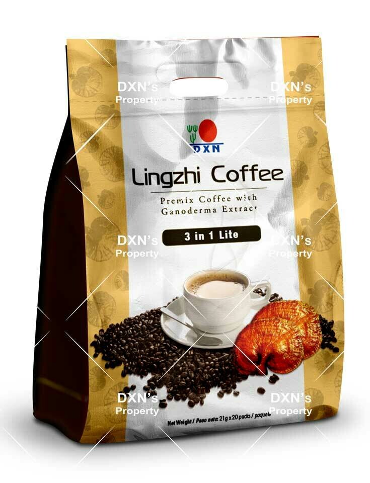 Lingzhi Coffee 3 in 1 Lite 20 sachets x 21g