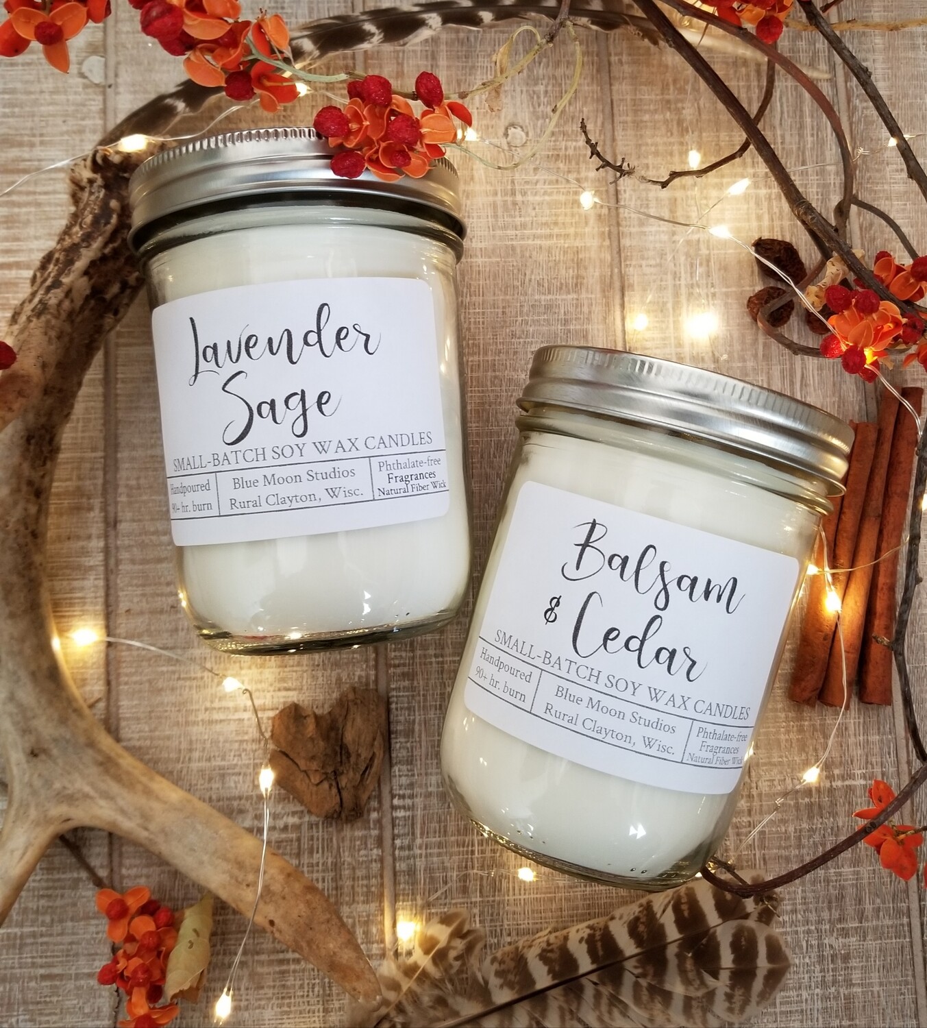 Large Pint Farmhouse Jar Candle