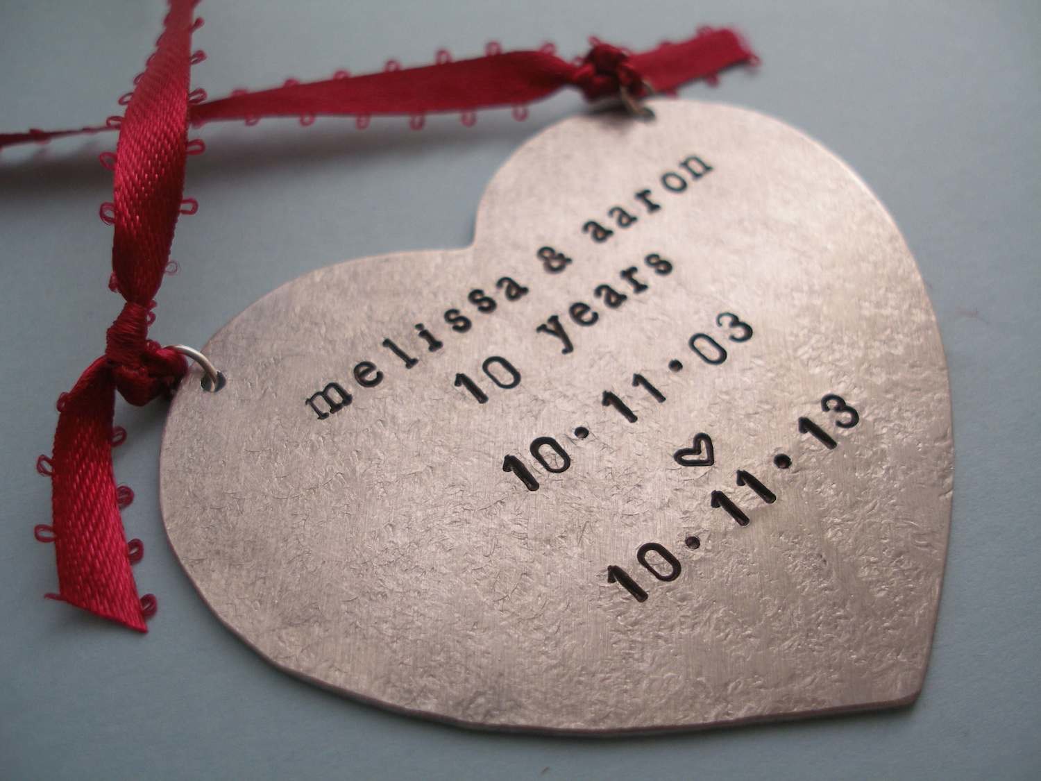 Wedding/Anniversary Heart Ornament