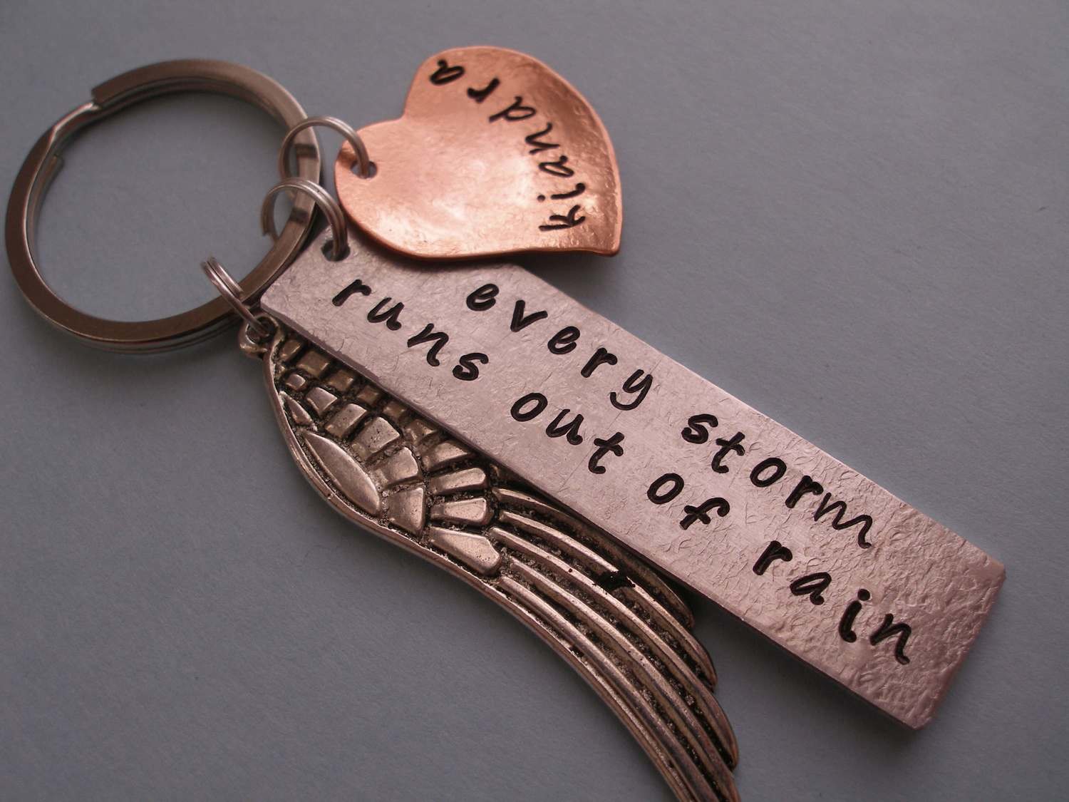 Every storm runs out of rain - Keyring or Necklace