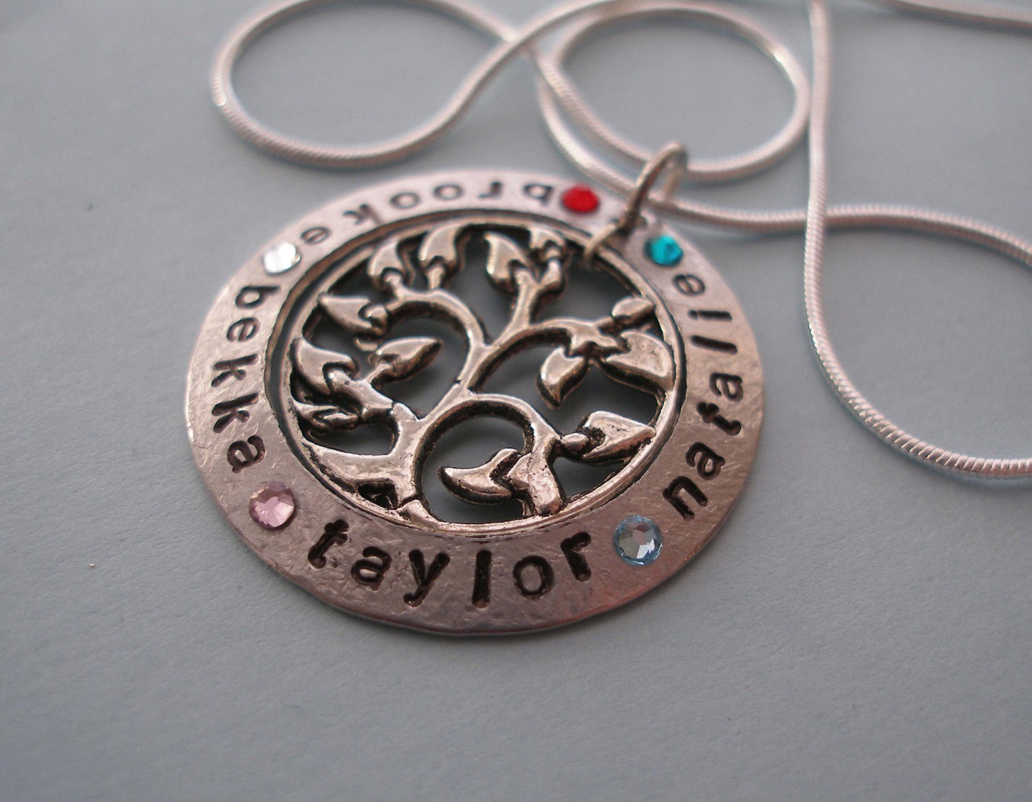tree of life #7 with mother &amp; childs&#39; birth-crystals