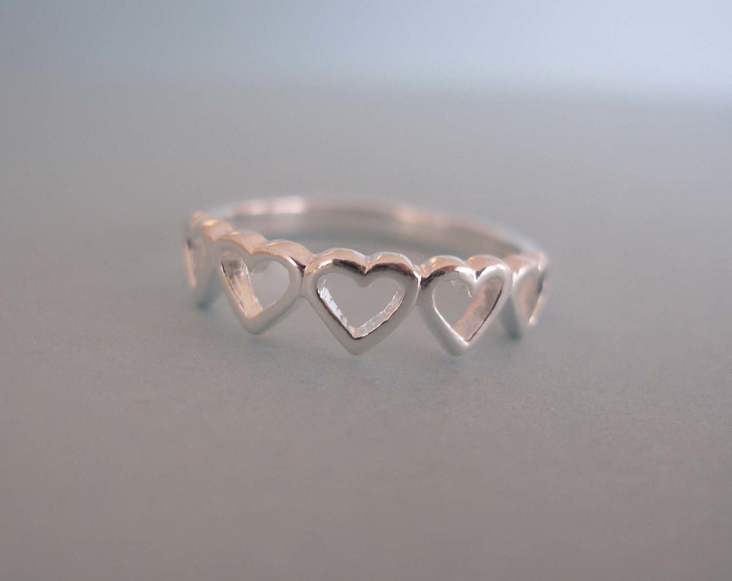 Open hearts ring - size 7 only
