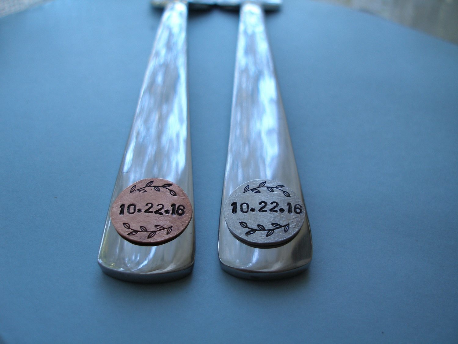 mr. &amp; mrs. Fork Set + wedding date