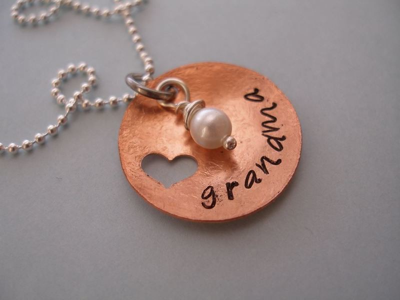 Grandma -or- choice of text  w/ pearl &amp; heart