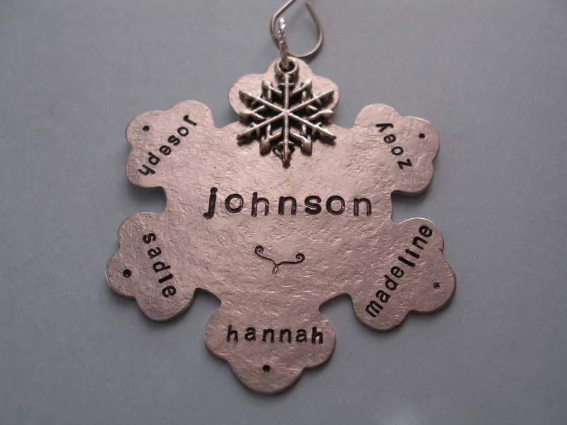 Family Name Snowflake Ornament