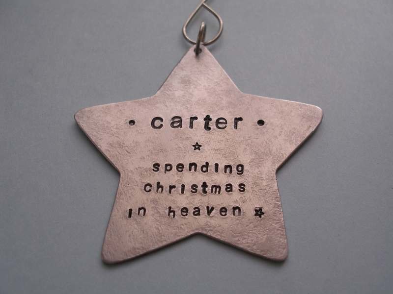 Spending Christmas in Heaven Star Ornament