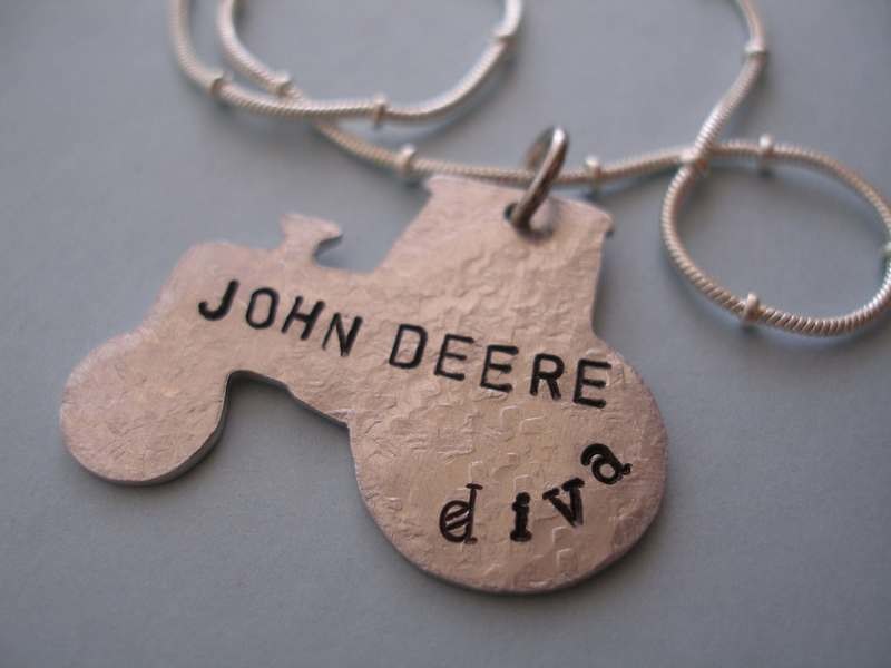 tractor pendant - personalized