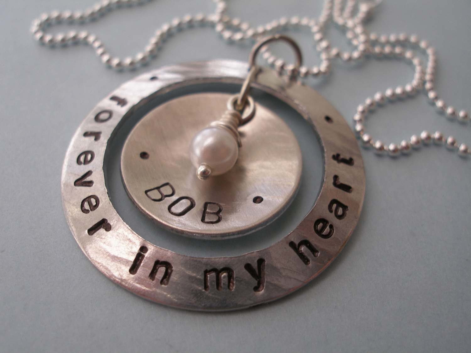 Remembrance Pendant with pearl or birth-crystal