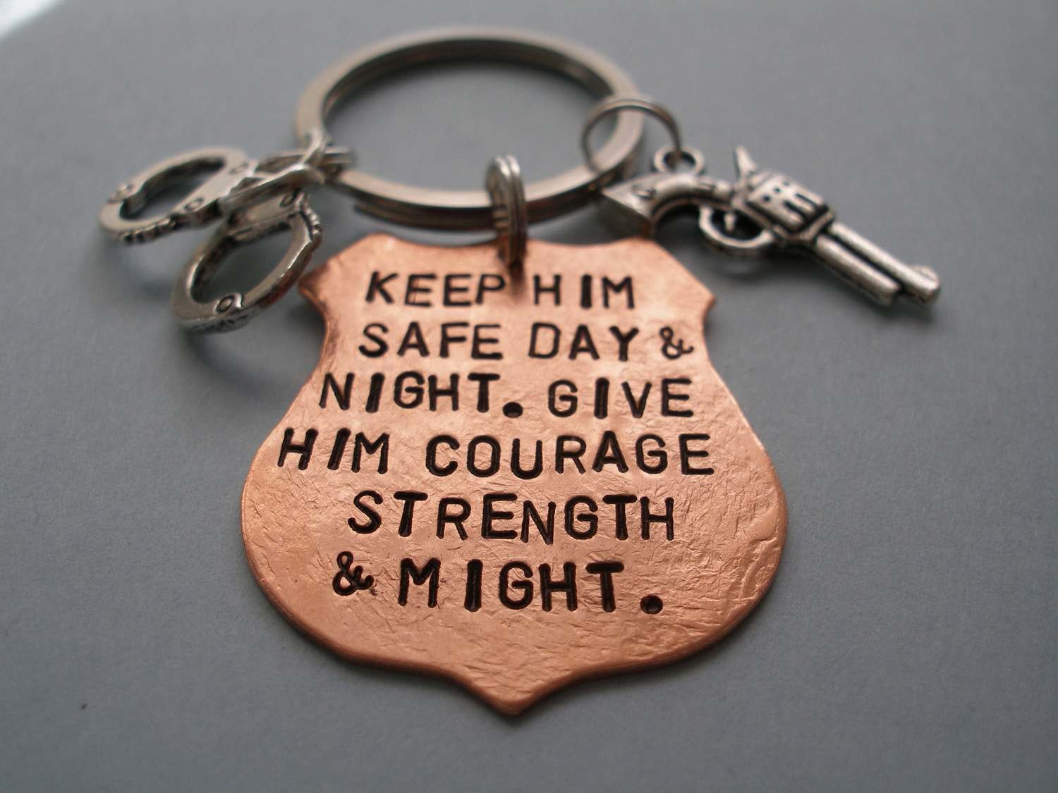 Police Officer - Law Enforcement Badge Keyring