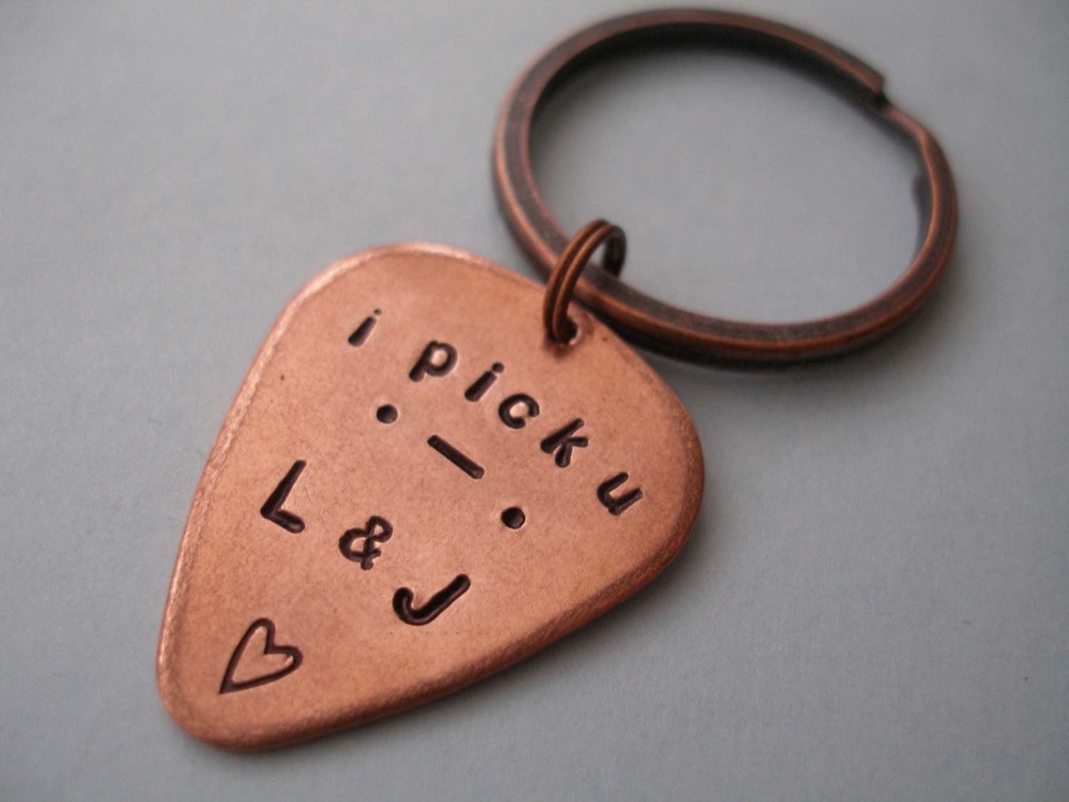 I pick you - guitar pick with initials ♫
