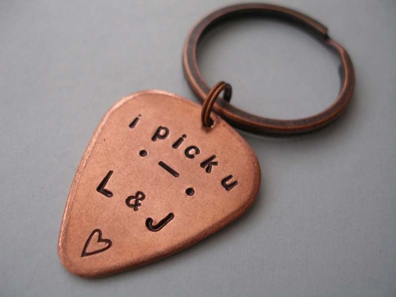 I pick you - guitar pick with initials ♫