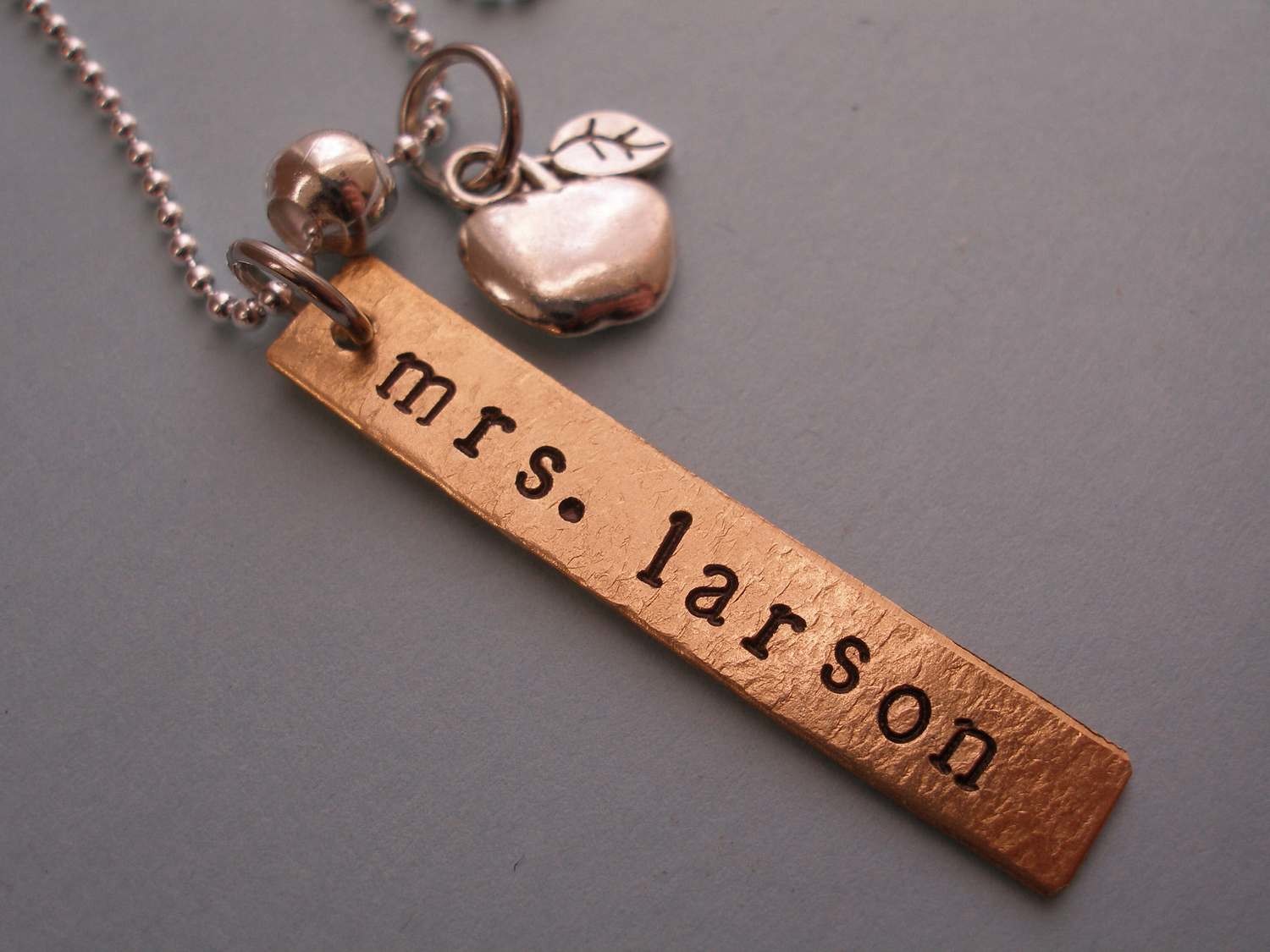 Personalized teacher pendant