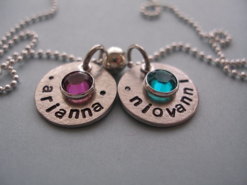 5/8" name &amp; birth-crystal