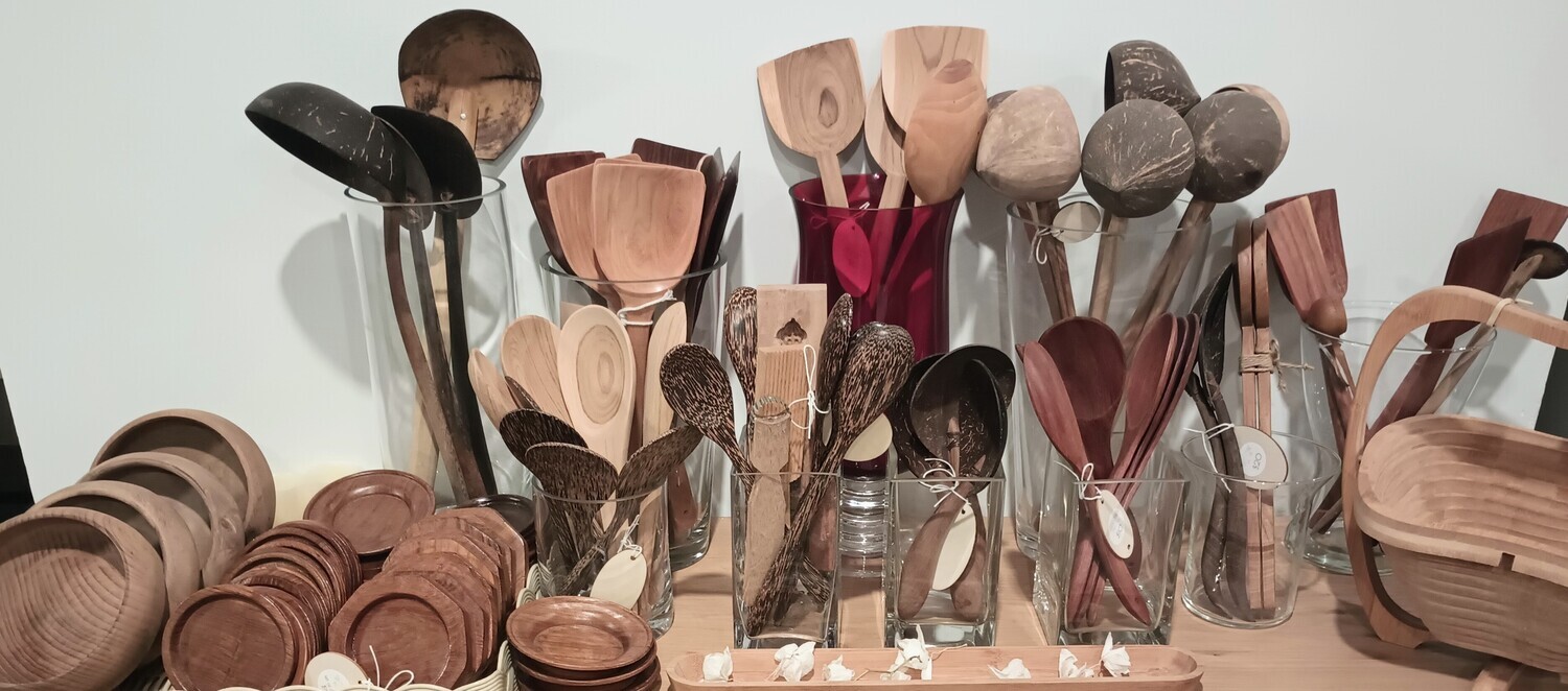 WOODEN GOODS + TINS + TEXTILES