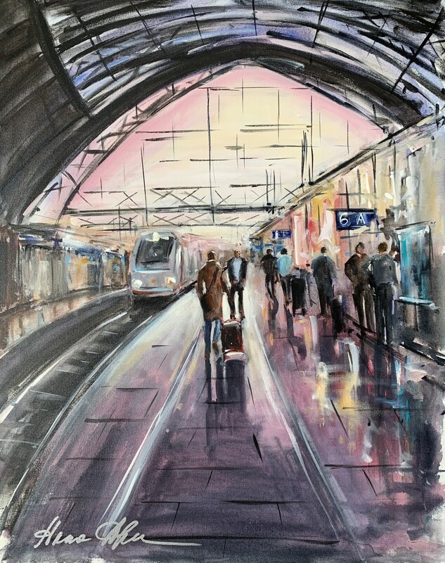 Train into Sunset