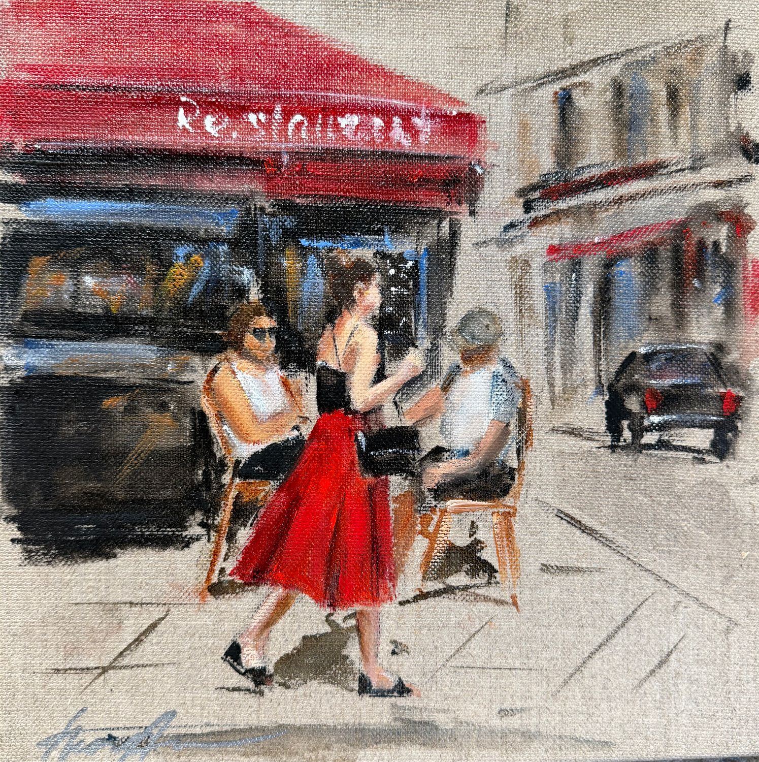 Red Skirt (Linen  Edition)