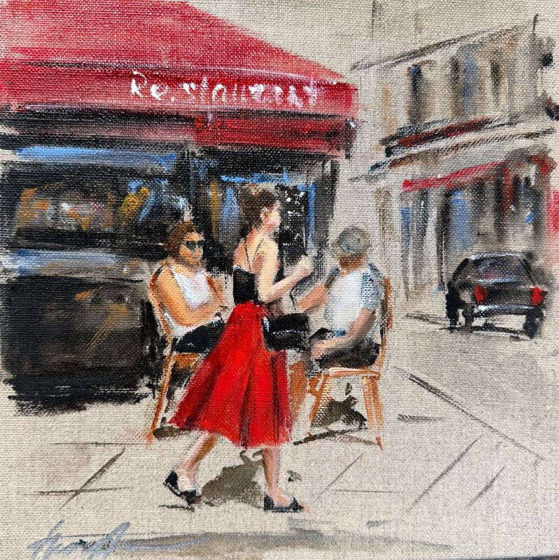 Red Skirt (Linen  Edition)