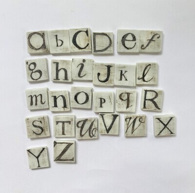 scrabble letters   a-z