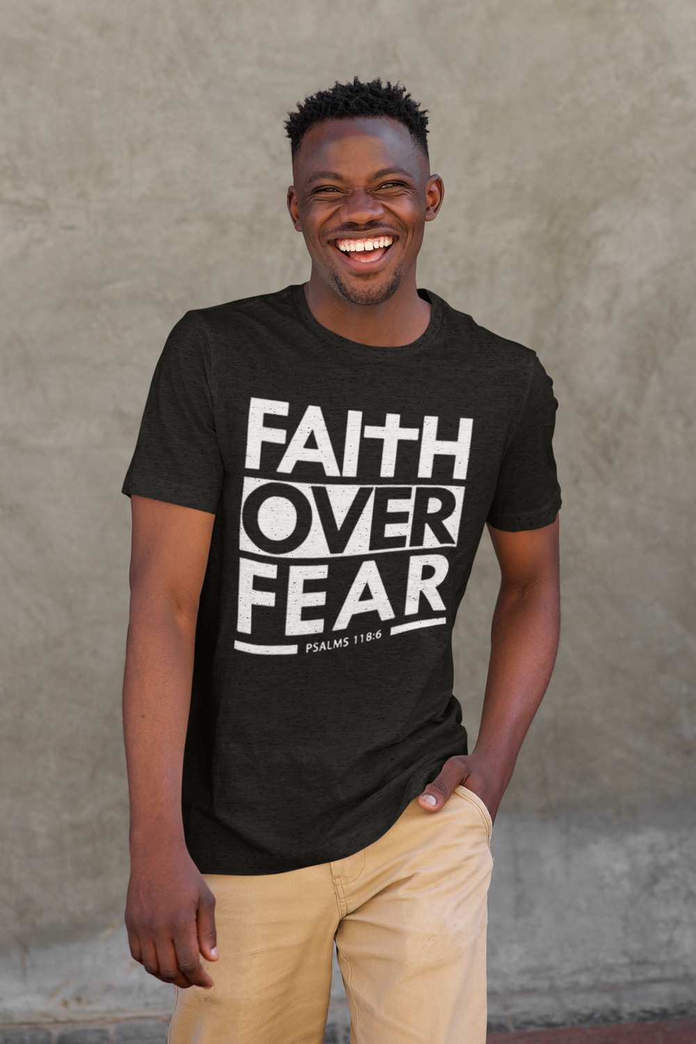 Faith over Fear Mens T-shirt