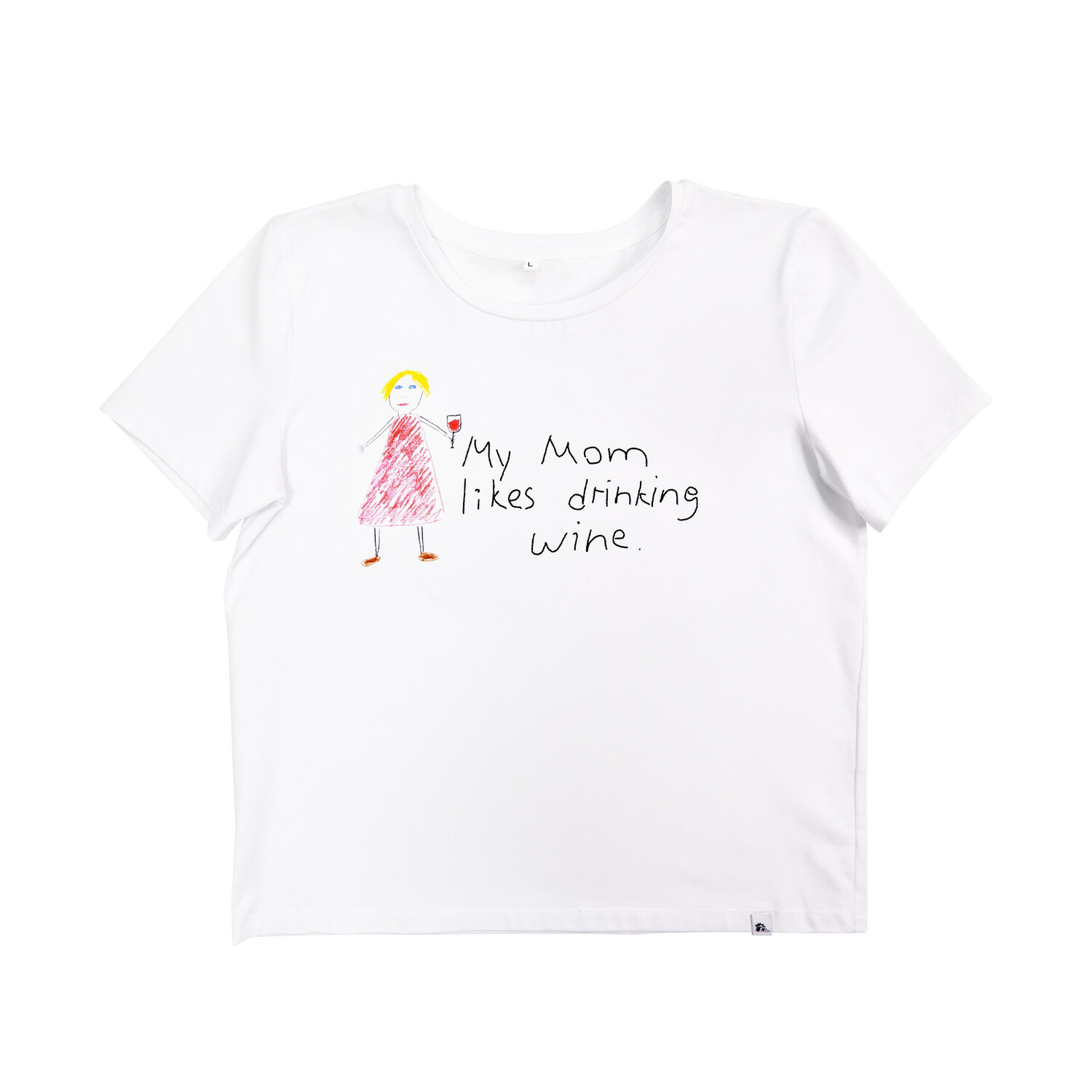 Базовая белая футболка "Mom likes"