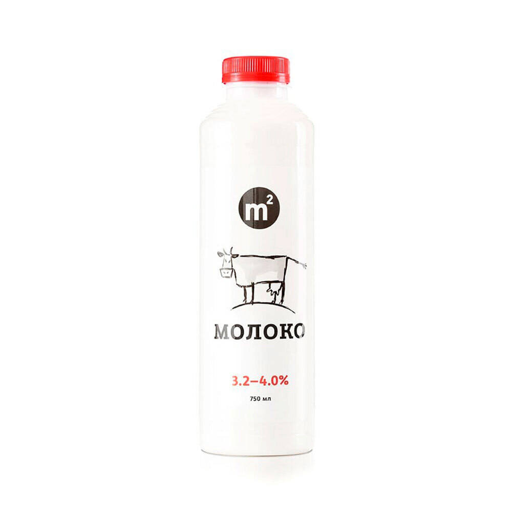 Молоко М2 пастеризованное цельное 3.2-4%