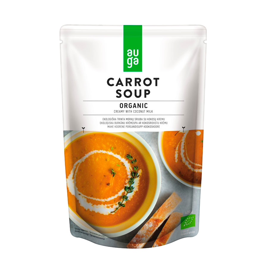 Органический морковный крем-суп с кокосовым кремом