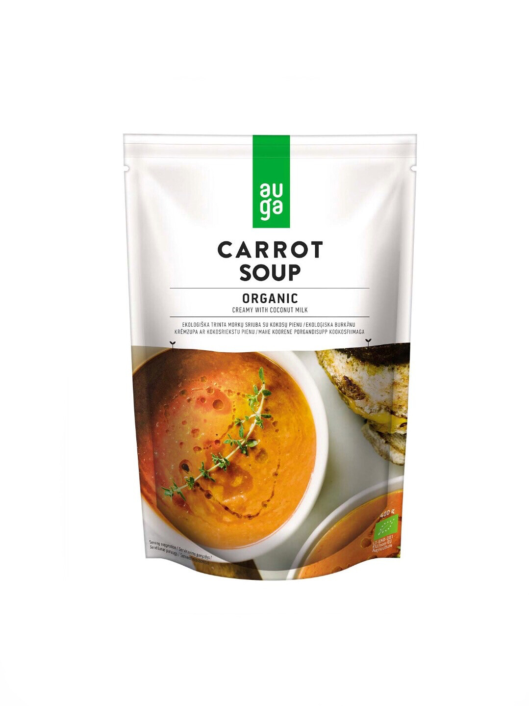 AUGA Органический морковный крем-суп с кокосовой водой