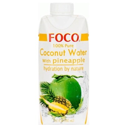 Foco Кокосовая вода с соком ананаса, 330 мл