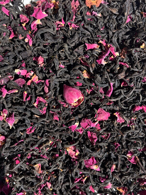 Органический цельнолистовой чёрный чай с розой