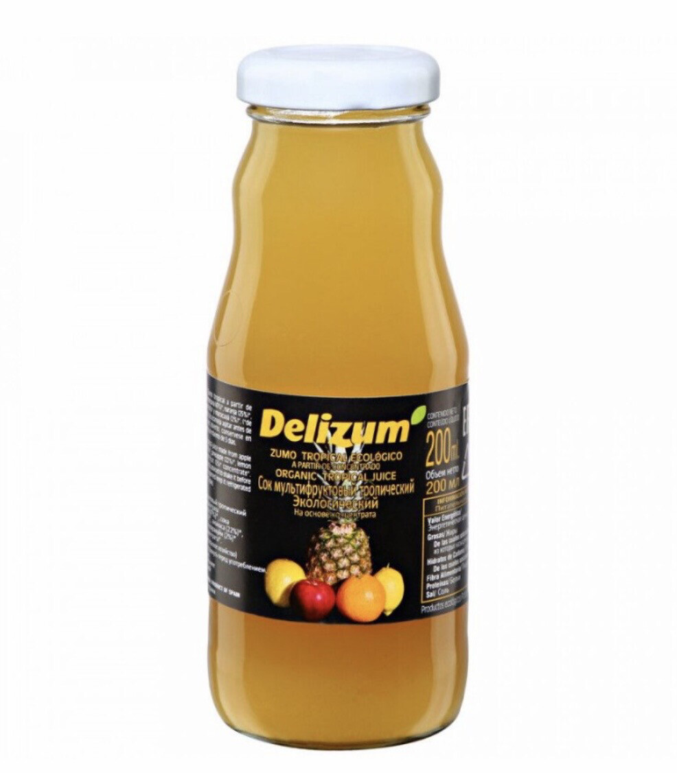 Органический сок с тропическими фруктами Delizum