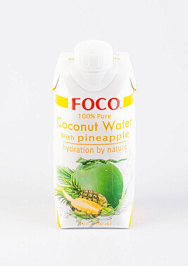 Кокосовая вода с соком ананаса "FOCO" 330 мл